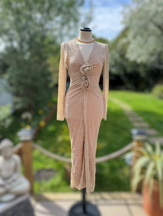 women's  party long lace dress
